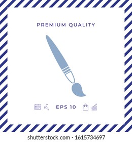 Brush symbol icon. Graphic elements for your design