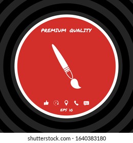 Brush symbol icon. Graphic elements for your design