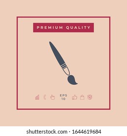 Brush symbol icon. Graphic elements for your design