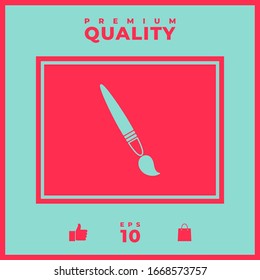 Brush symbol icon. Graphic elements for your design