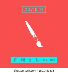 Brush symbol icon. Graphic elements for your design
