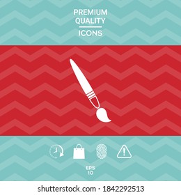 Brush symbol icon. Graphic elements for your design