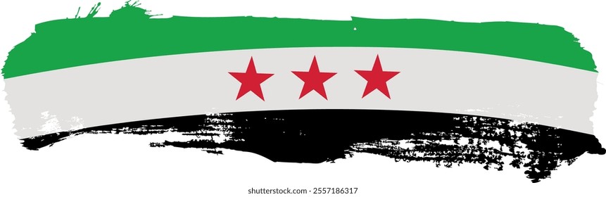 brush Syria flag , vector illustration on a white background