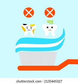 Brush teeth help for tooth decay and bad breath. Toothbrush and toothpaste are necessities.