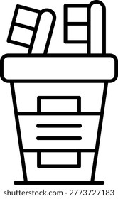 Brush Teeth Icon Vector Element line icon design vector icons