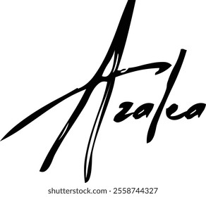 Brush Text Typography Women Name Azalea