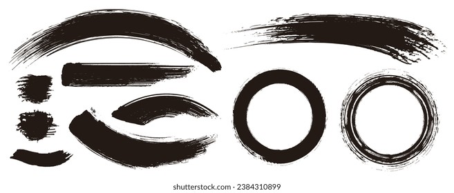 Brush texture, ink, brush pattern, wave pattern brush stroke material. brush stroke