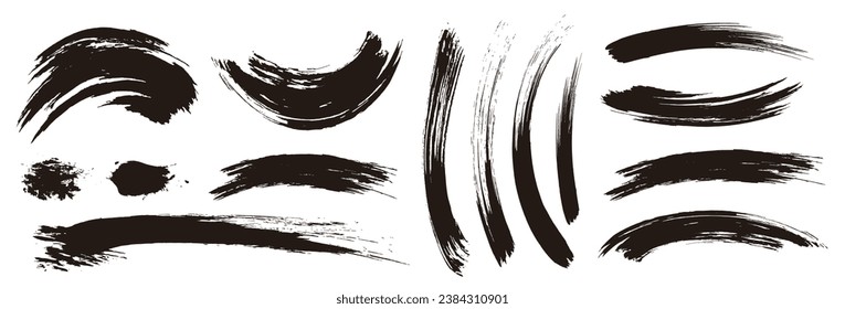 Brush texture, ink, brush pattern, wave pattern brush stroke material. brush stroke