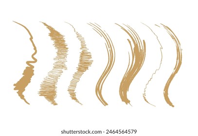 Brush texture, ink, brush pattern, wave pattern brush stroke material. brush stroke