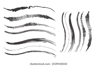 Brush texture, ink, brush pattern, wave pattern brush stroke material. brush stroke

