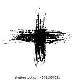 Brush texture on monochrome background.
