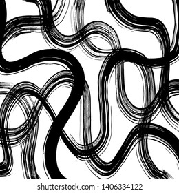 Brush texture pattern. Grunge vector.