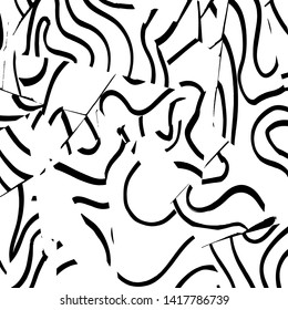 Brush texture pattern. Grunge vector.