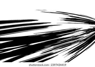 Textura del pincel, trazo del pincel, escritura manuscrita de tinta