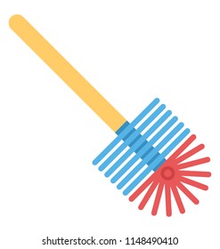 
Brush with thick rough, sharp and ache bristles attached to a stick to showcase toilet brush graphic 
