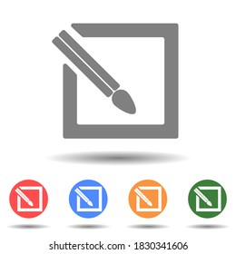 Brush tool in the box vector icon