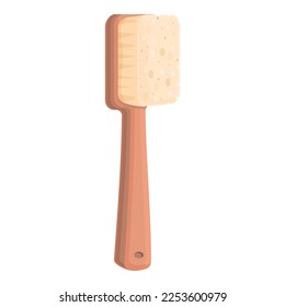 Vector de caricatura de icono de herramienta de pincel. Masaje corporal. matorral de spa