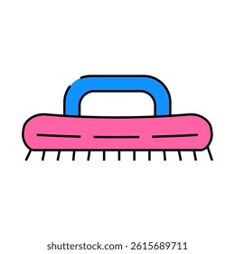 brush tool line icon vector. brush tool sign. isolated symbol illustration