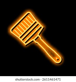 brush tool repair neon light sign vector. brush tool repair illustration