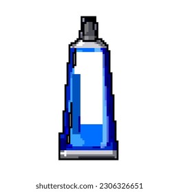 brush toothpaste game pixel art retro vector. bit brush toothpaste. old vintage illustration