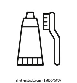 Brush Toothpaste icon vector design templates on white background