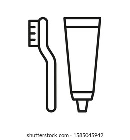 Brush Toothpaste icon vector design templates on white background