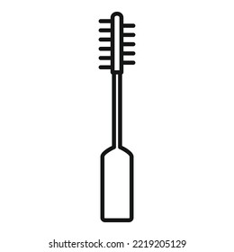 Pinsel-Zahnstocher-Symbol-Umrandungsvektor. Zahn-Auswahl. Ochsenscharf