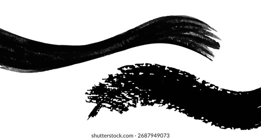 Material del tacto del cepillo, salpicadura de tinta, textura escrita a mano moderna