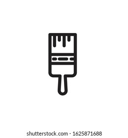 Brush Trendy Flat Icon Design Building and Construction Theme