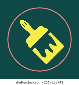 Brush trendy icon stylish abstract vector illustration colorful artwork lovely design.eps