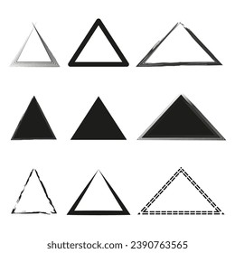 Brush triangle black color. Vector illustration. EPS 10.