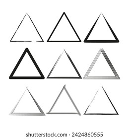 Brush triangles. Vector illustration. EPS 10.