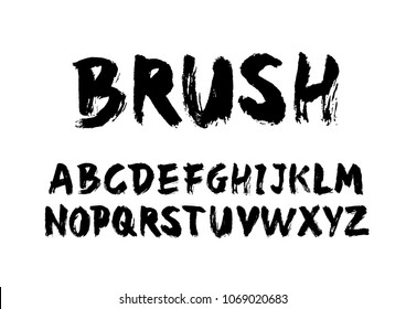 Brush Typography Design Vector Stock Vector (Royalty Free) 1069020683 ...