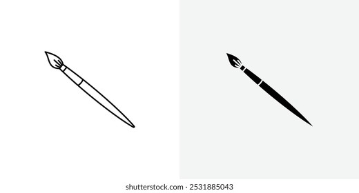 Pinsel-Vektorsymbol-Set. Stockvektorillustrator. EPS 10