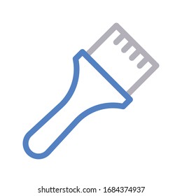 icono de línea de color del vector de pincel 