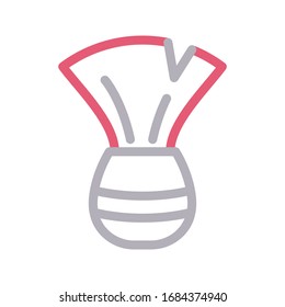 brush vector color line icon 