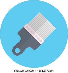 brush vector flat color icon 