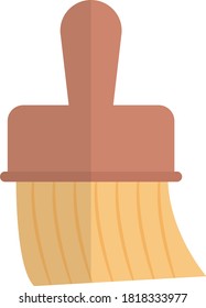 brush vector flat color icon 