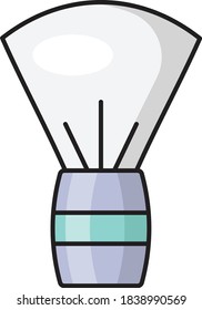 brush vector flat color icon