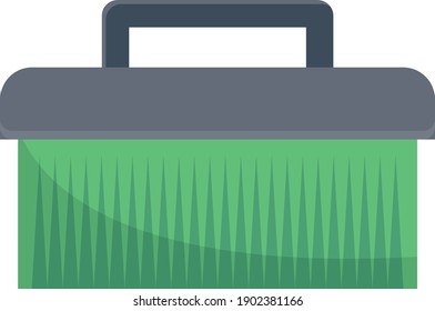 brush vector flat colour icon