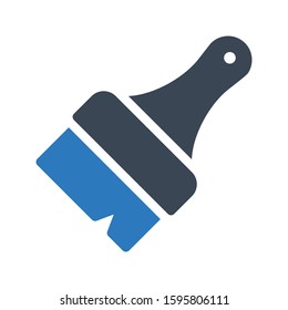  brush vector glyph color icon 