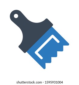 brush vector glyph color icon 