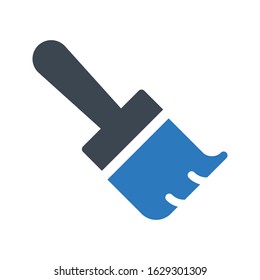 brush vector glyph color icon 
