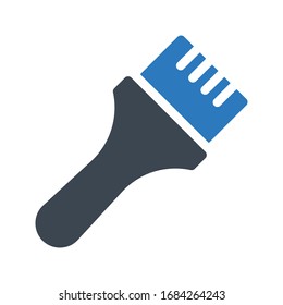 brush vector glyph color icon 
