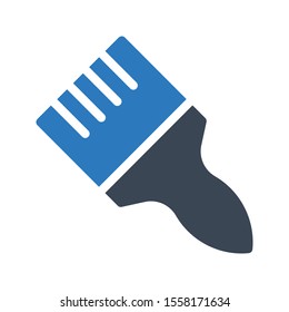 brush vector glyph colour icon 