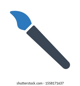 brush vector glyph colour icon 