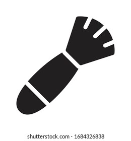 brush vector glyph flat icon 