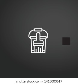 Brush vector icon. Brush concept stroke symbol design. Thin graphic elements vector illustration, outline pattern for your web site design, logo, UI. EPS 10.