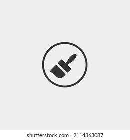Signo de ilustración de icono del vector del pincel