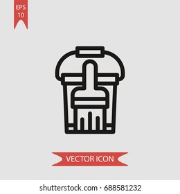 Brush vector icon, illustration symbol